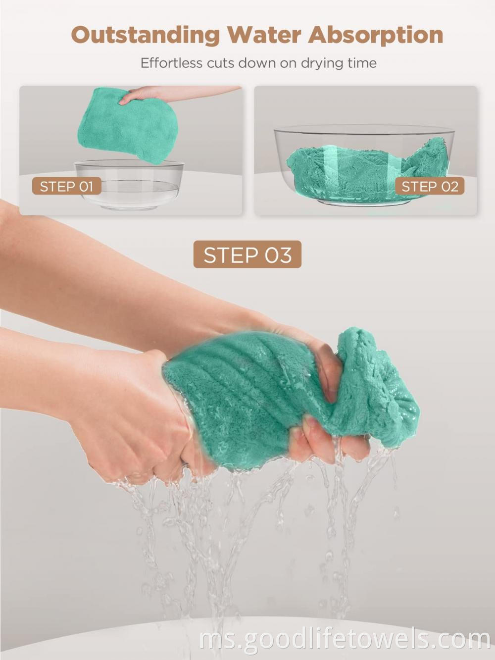 Dry Turbans Microfiber Salon Hair Wrap Towel